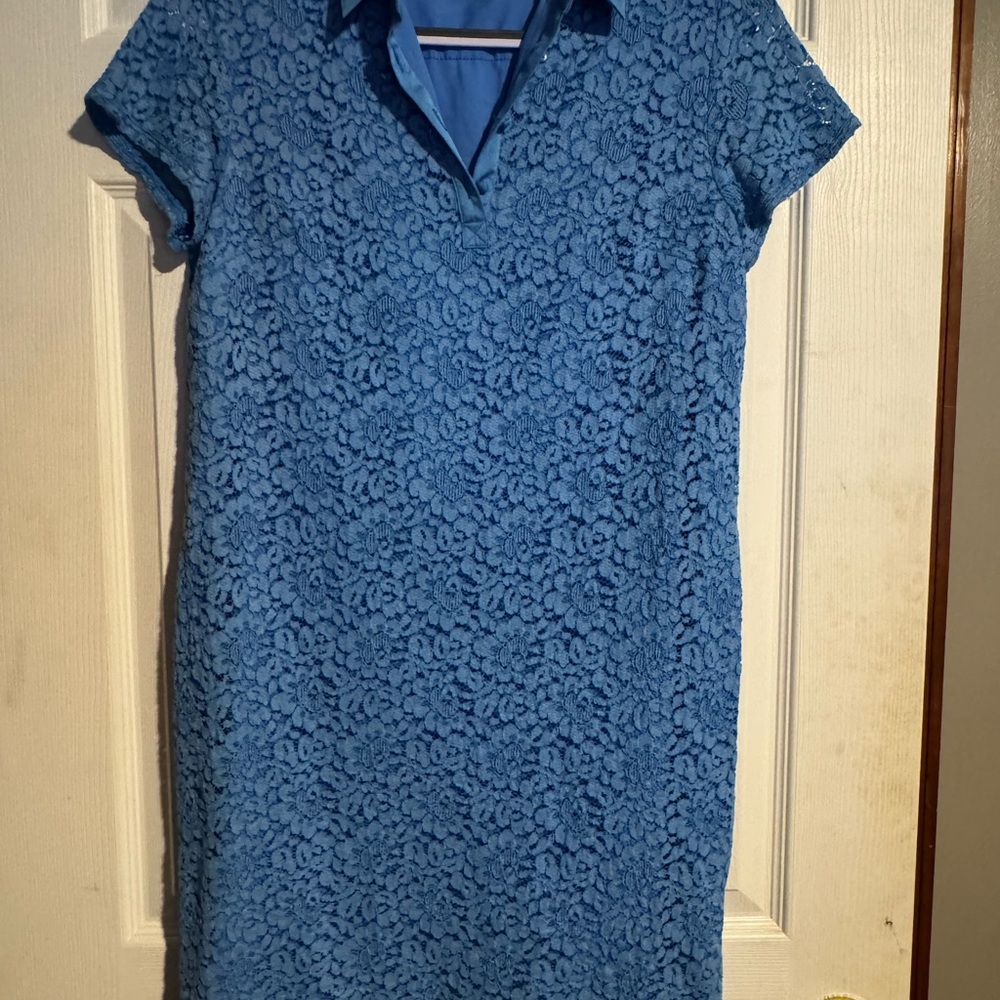 Banana Republic Blue Lace Mini Dress